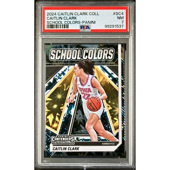 Caitlin Clark 2024 Panini College Contenders School Colors #SC4 PSA 7 NM - Picture 1 of 2